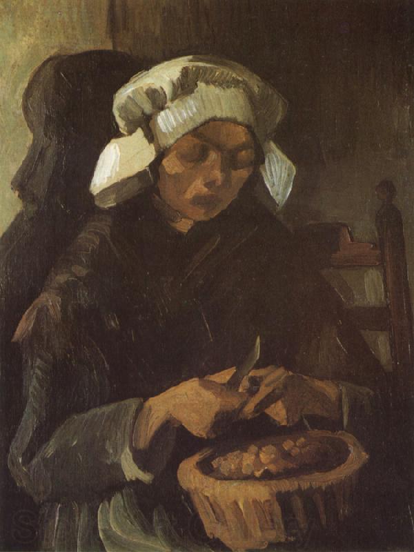Vincent Van Gogh Peasant Woman Peeling Potatos (nn04) Spain oil painting art